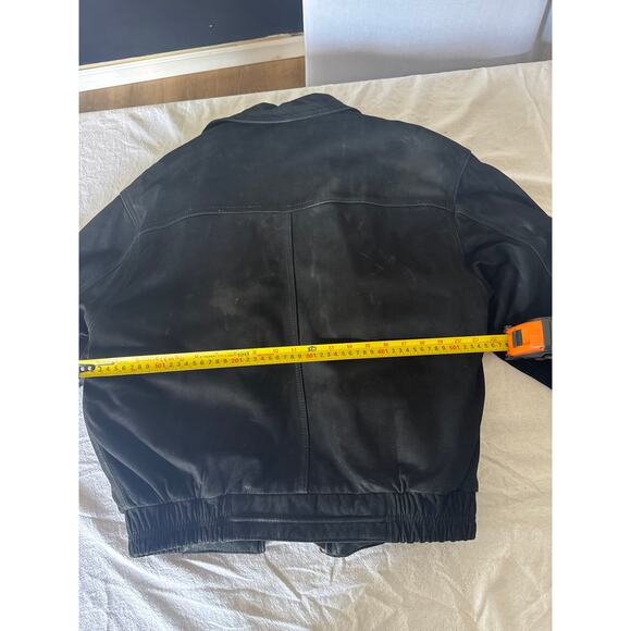 U2 Wear Me Out Genuine Leather Jacket Black Bomber Made in Korea Size S - Picture 8 of 10